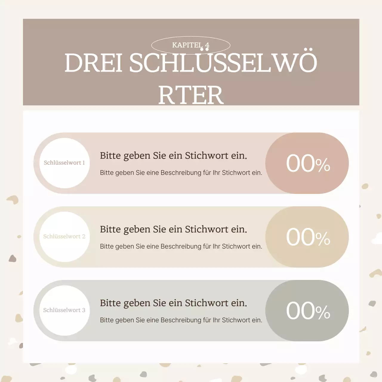 Einfaches Terrazzo-Muster in Beige und Braun