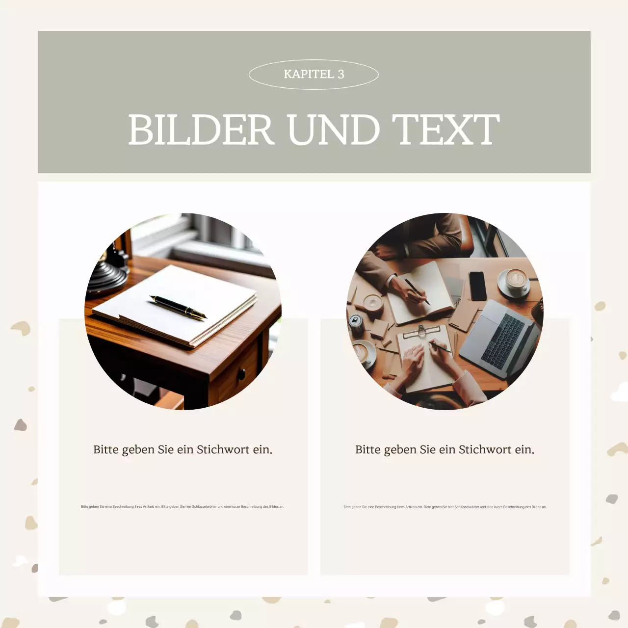 Einfaches Terrazzo-Muster in Beige und Braun