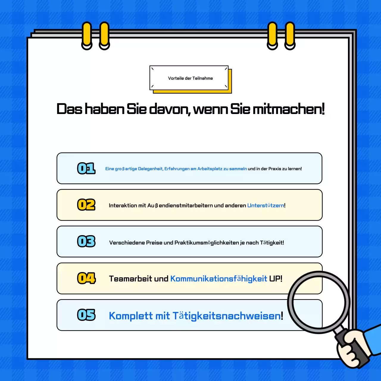 Blue Simple Rekrutierung