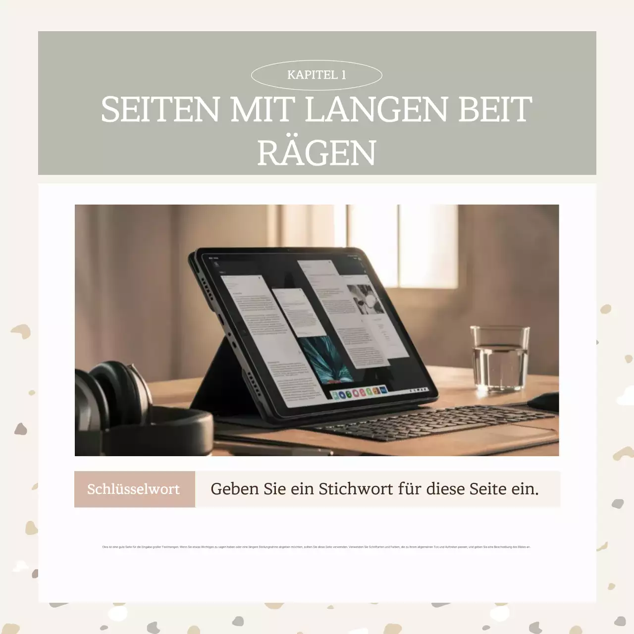 Einfaches Terrazzo-Muster in Beige und Braun