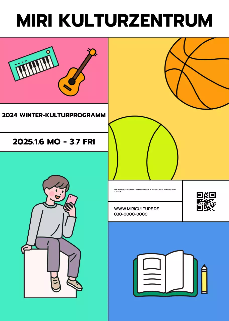 Förderung von Programmen des Popkulturzentrums mit einer Vielzahl von Illustrationen