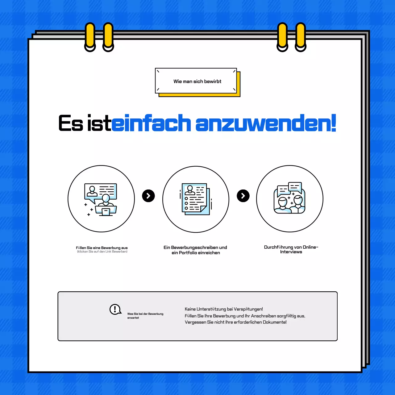 Blue Simple Rekrutierung