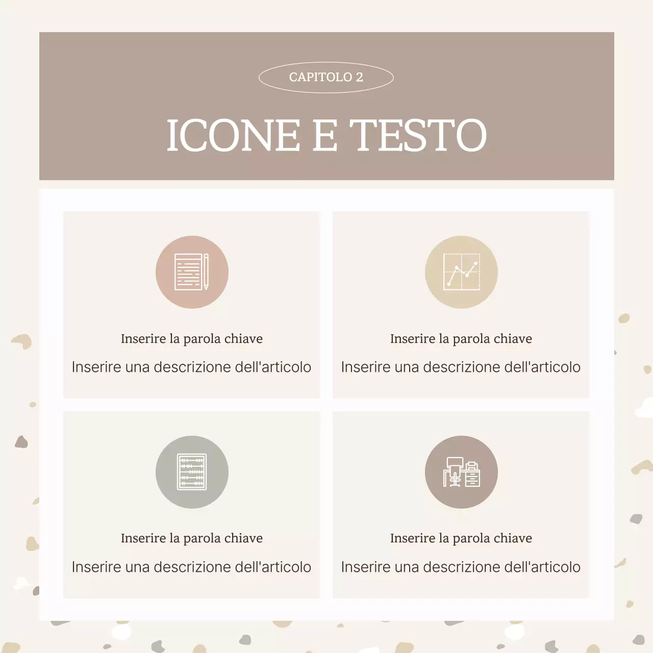 Semplice motivo a terrazzo in beige e marrone