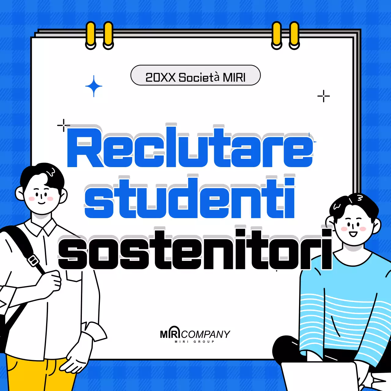 Reclutamento blu semplice