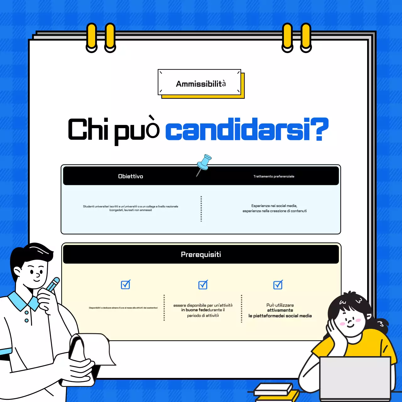 Reclutamento blu semplice