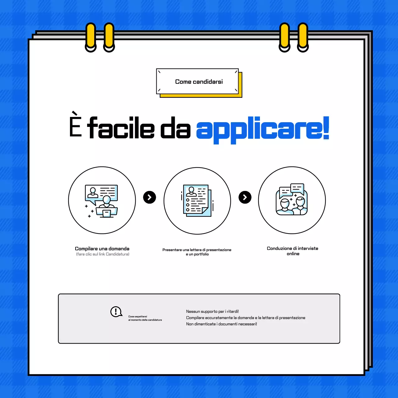 Reclutamento blu semplice