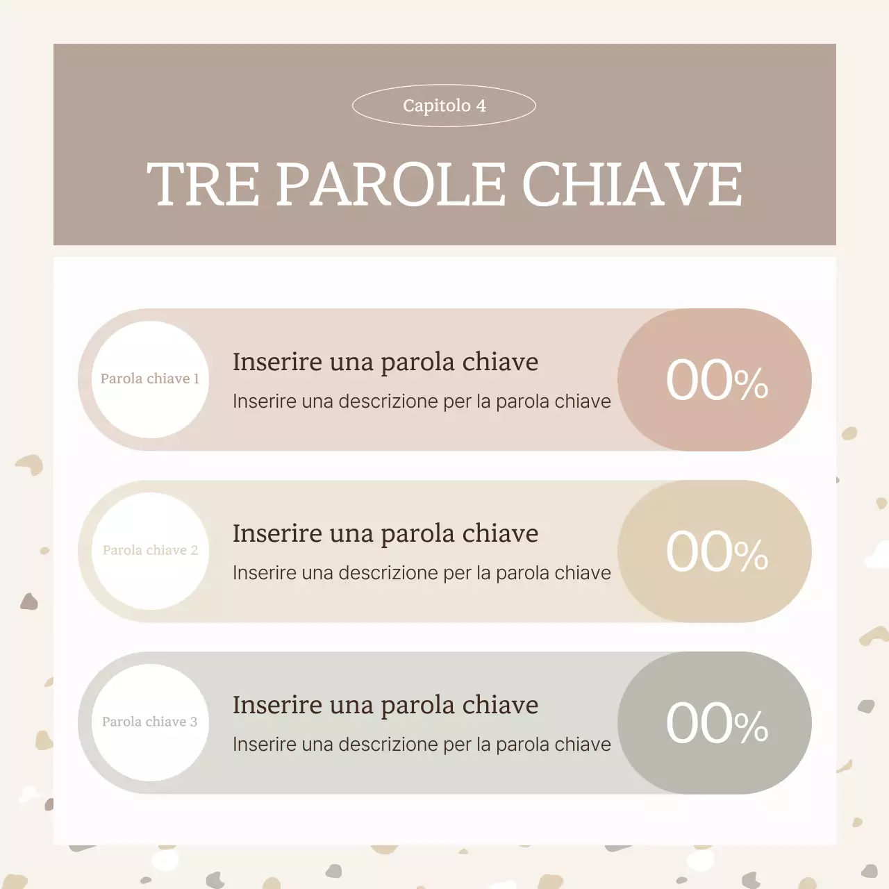 Semplice motivo a terrazzo in beige e marrone