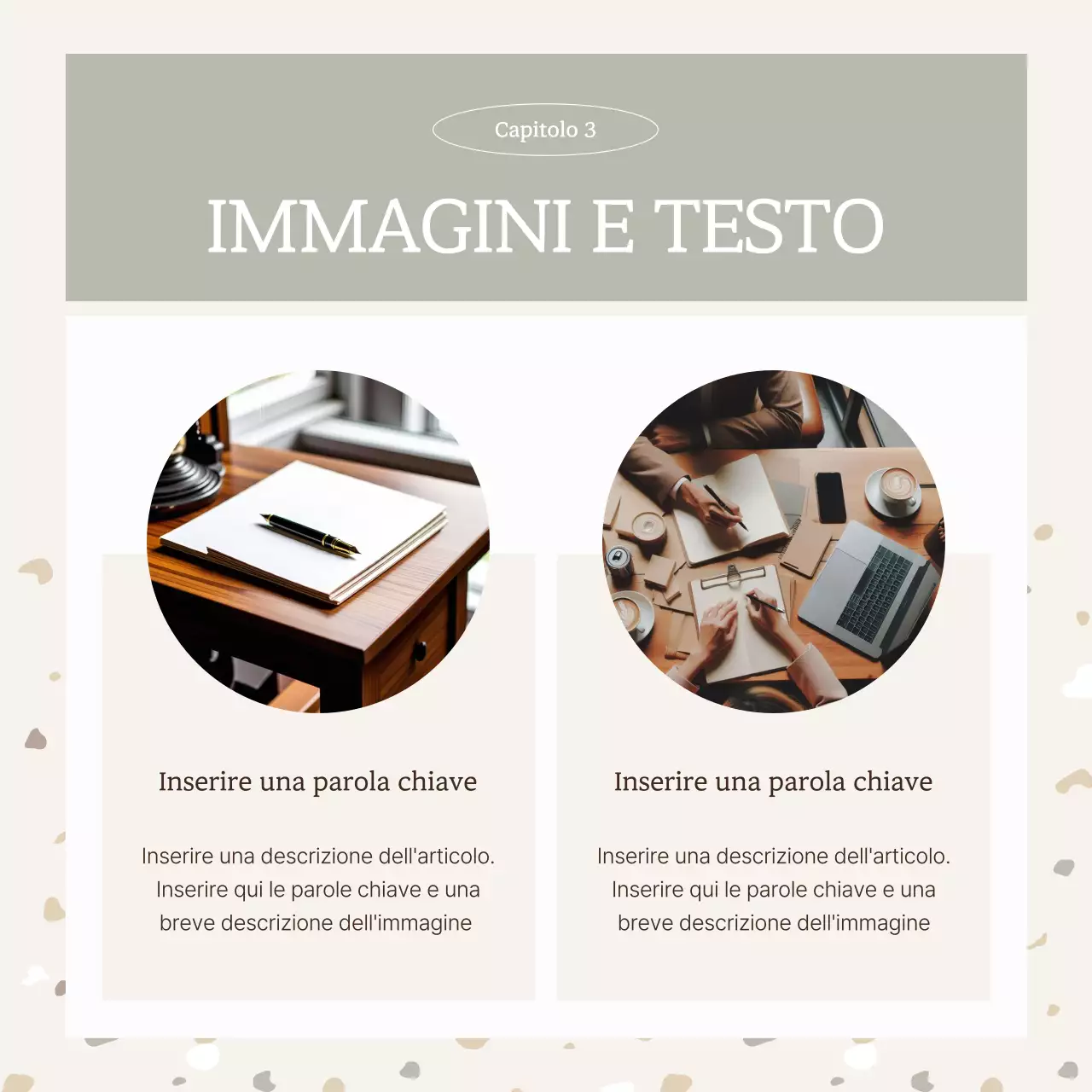 Semplice motivo a terrazzo in beige e marrone