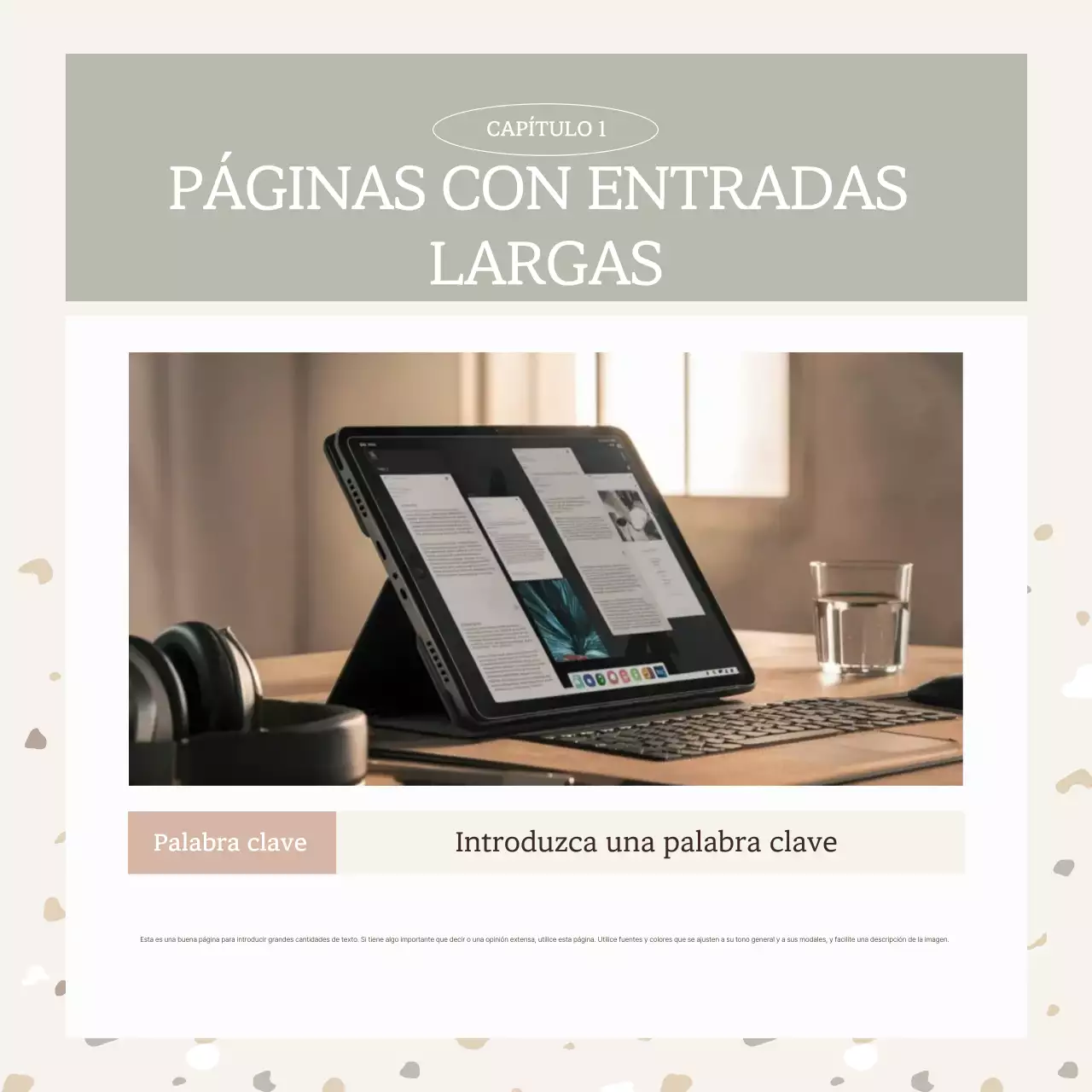 Estampado sencillo de terrazo en poste beige y marrón