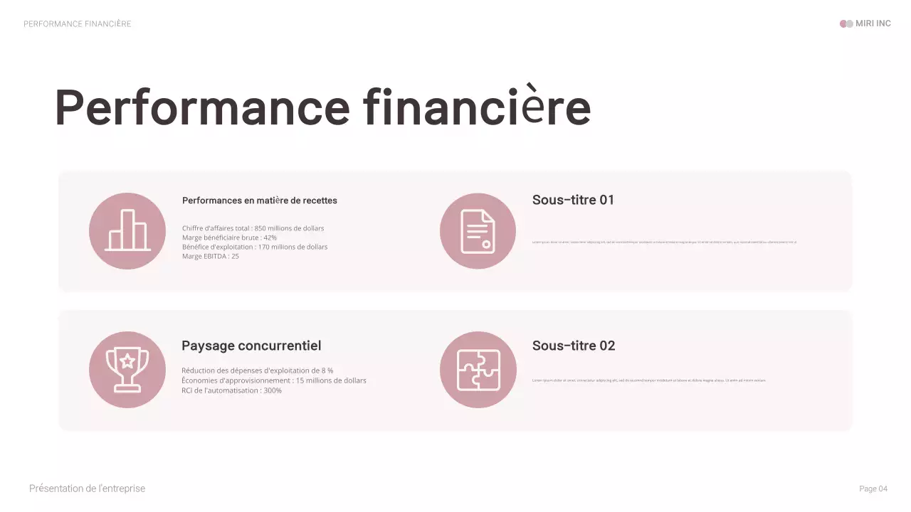 Présentation d'entreprise moderne rose