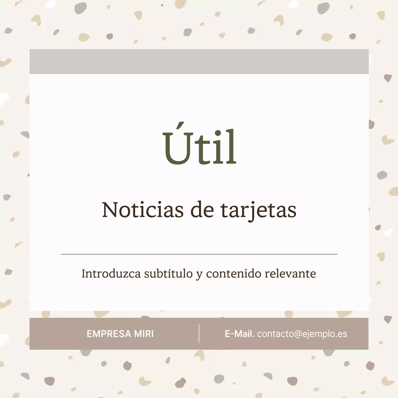 Estampado sencillo de terrazo en poste beige y marrón