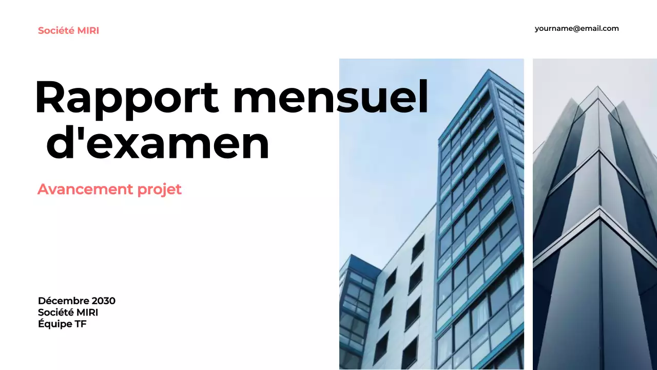 blue modern business report