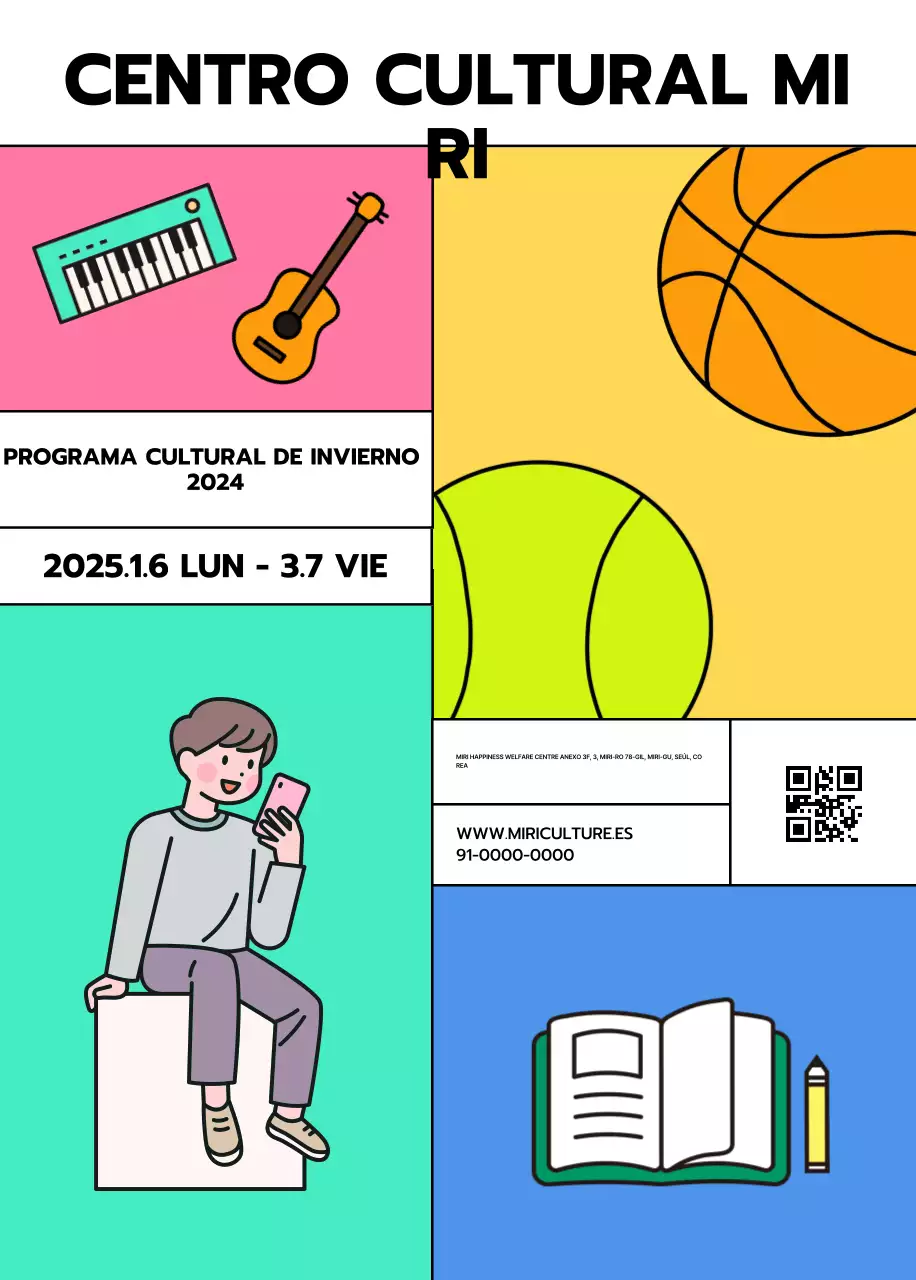 Promocionar los programas de los centros de cultura pop con diversas ilustraciones