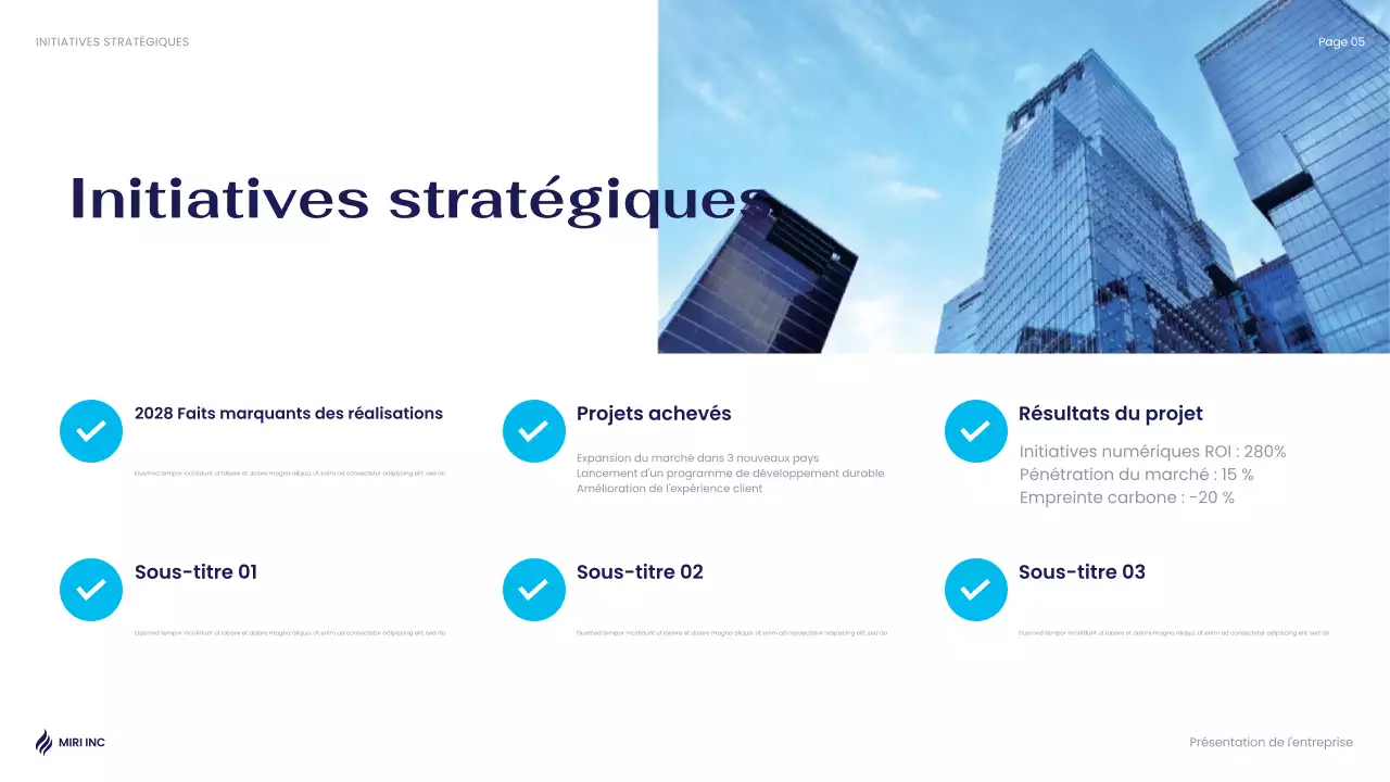 blue modern business report