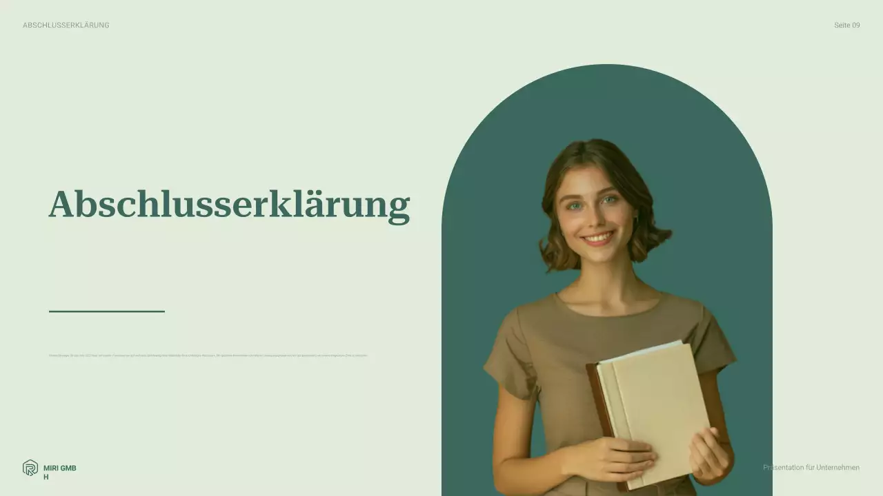 grüner moderner Geschäftsbericht