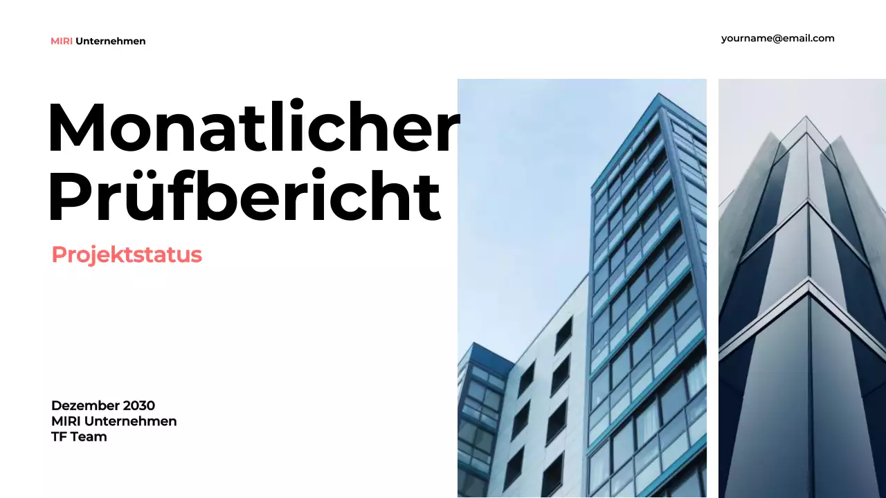 blue modern business report