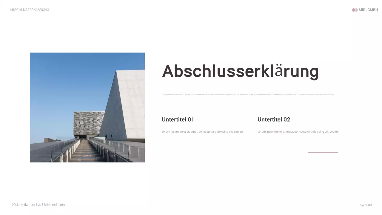 rosa moderne Business-Präsentation