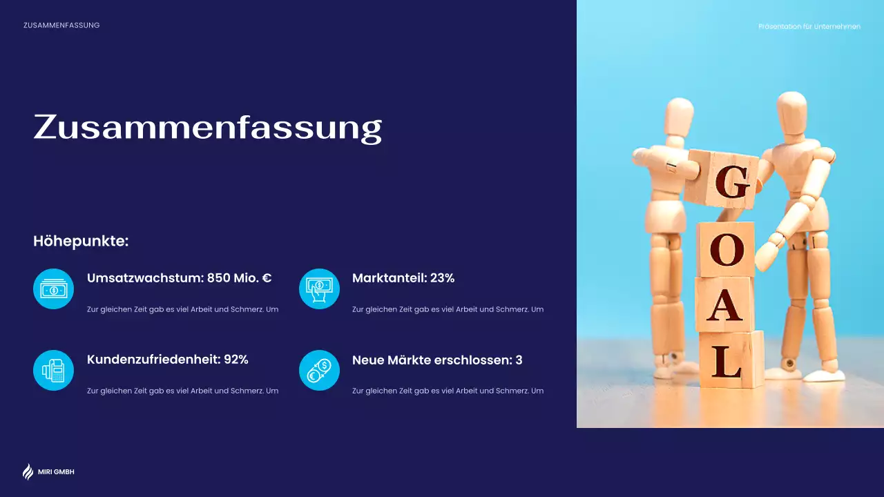 blue modern business report