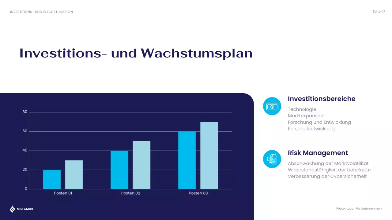 blue modern business report