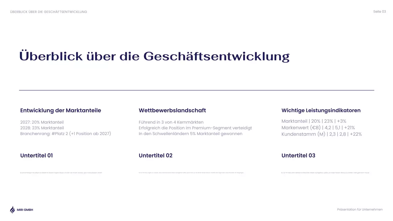 blue modern business report