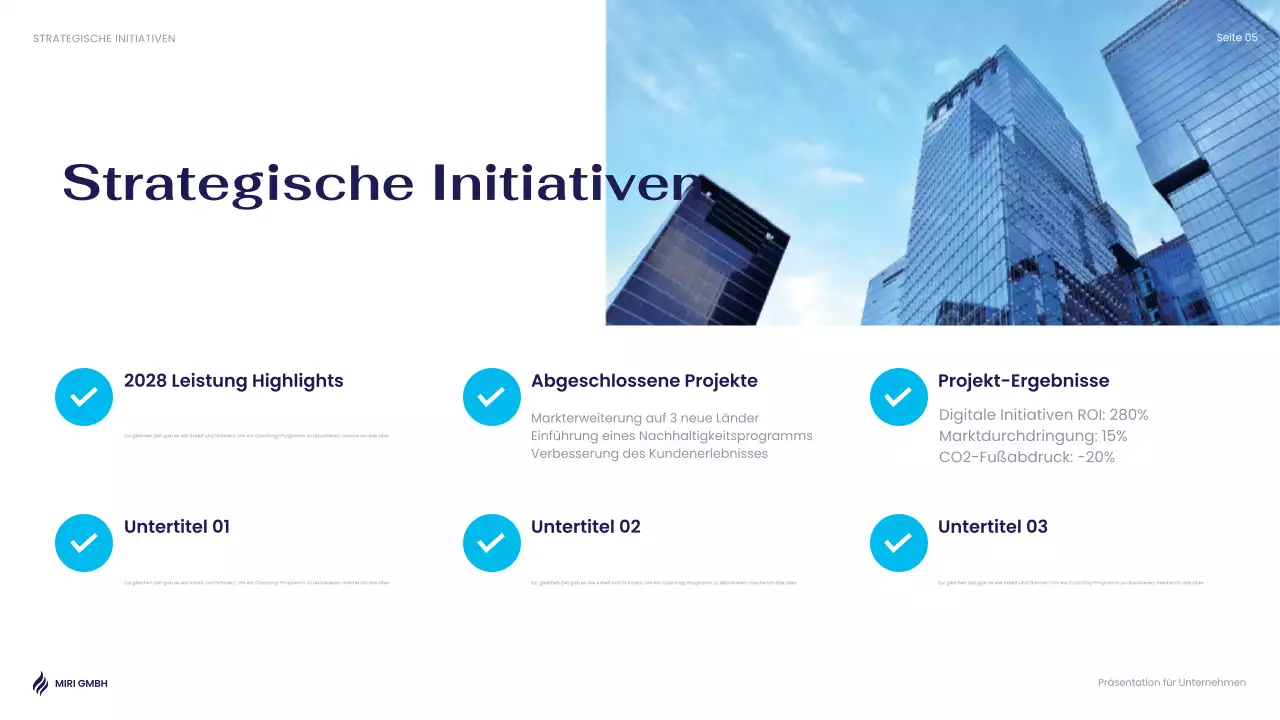 blue modern business report