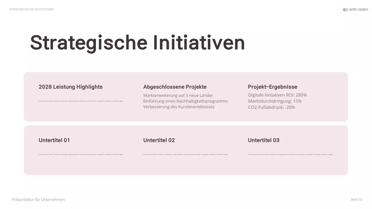 rosa moderne Business-Präsentation