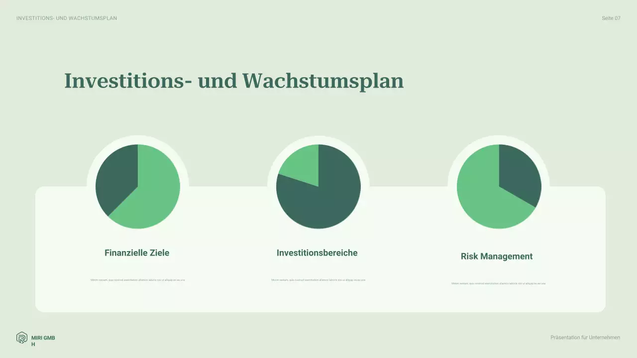grüner moderner Geschäftsbericht