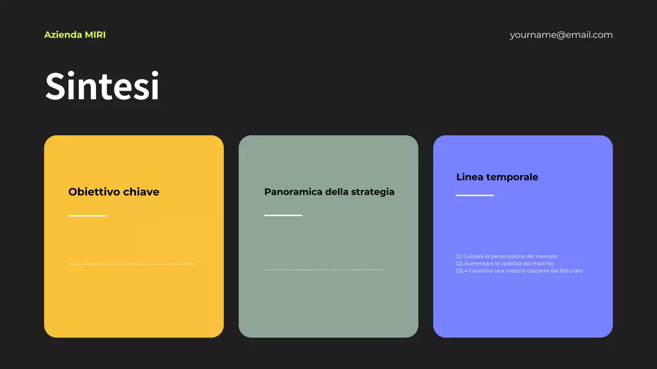 documento di strategia di marketing nero moderno