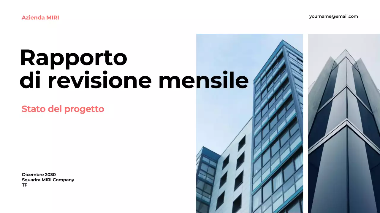 relazione aziendale moderna blu