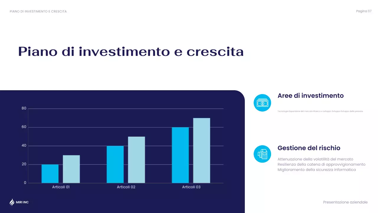 relazione aziendale moderna blu