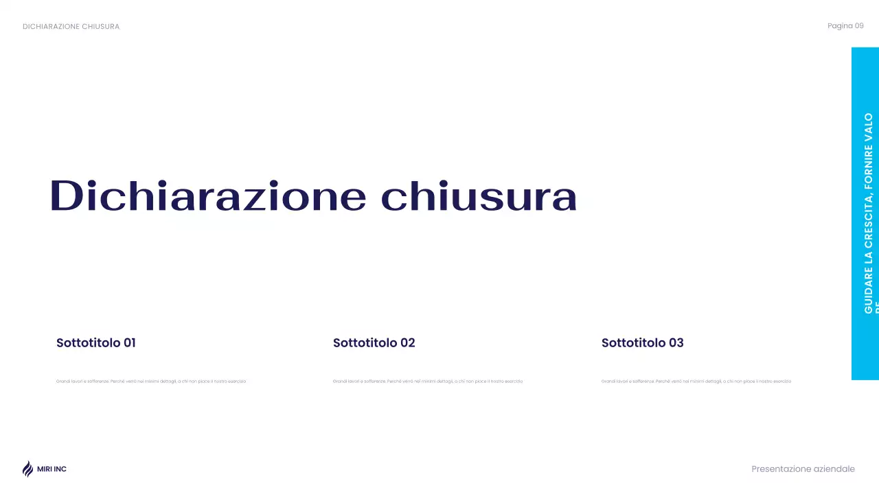 relazione aziendale moderna blu