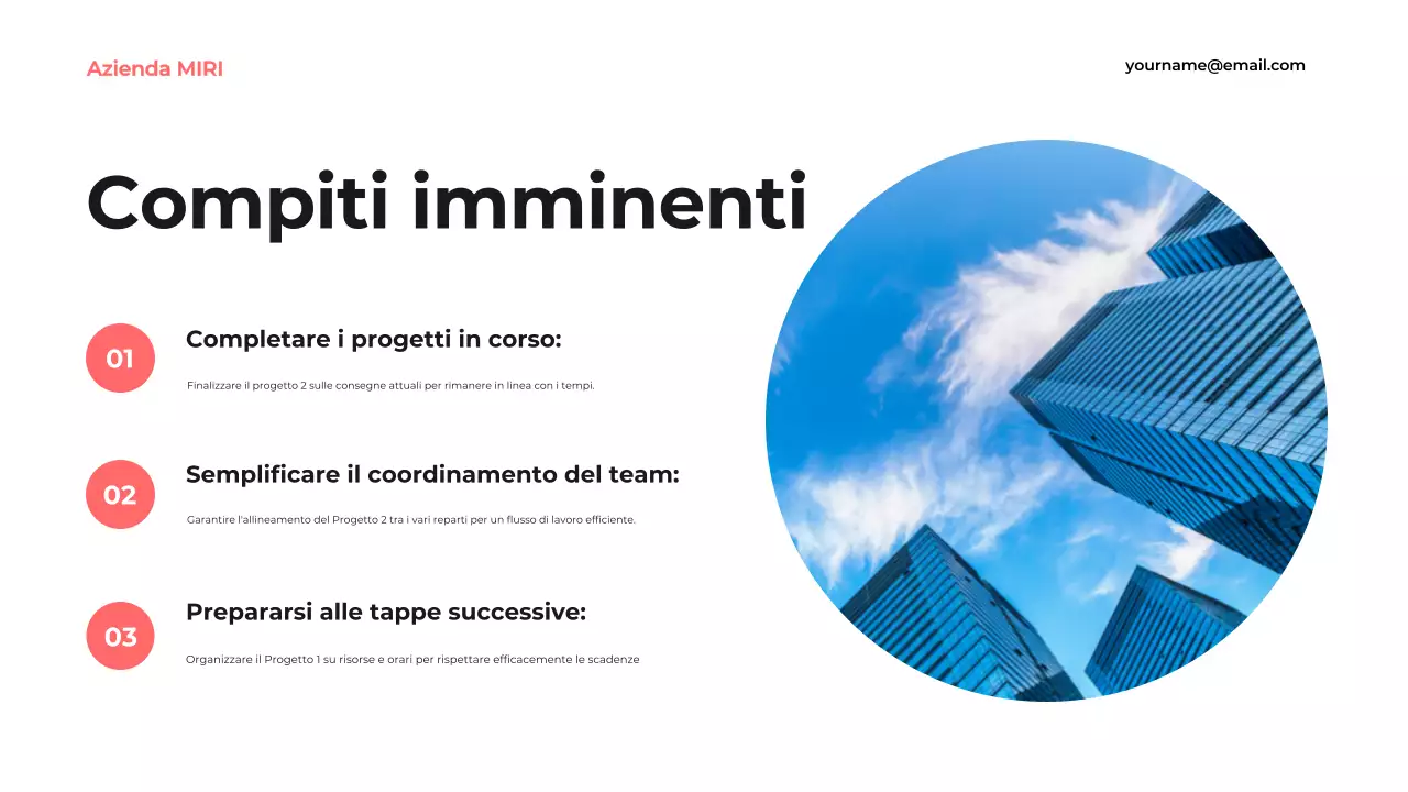 relazione aziendale moderna blu