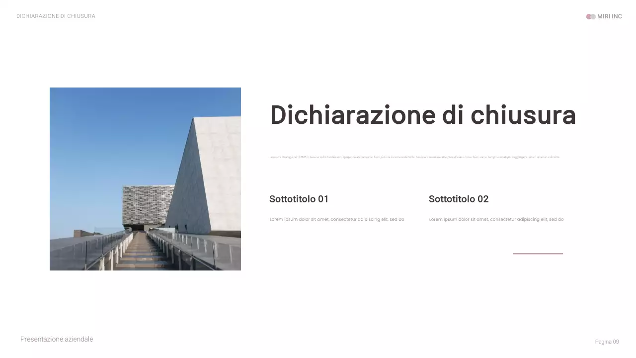 presentazione aziendale moderna di colore rosa