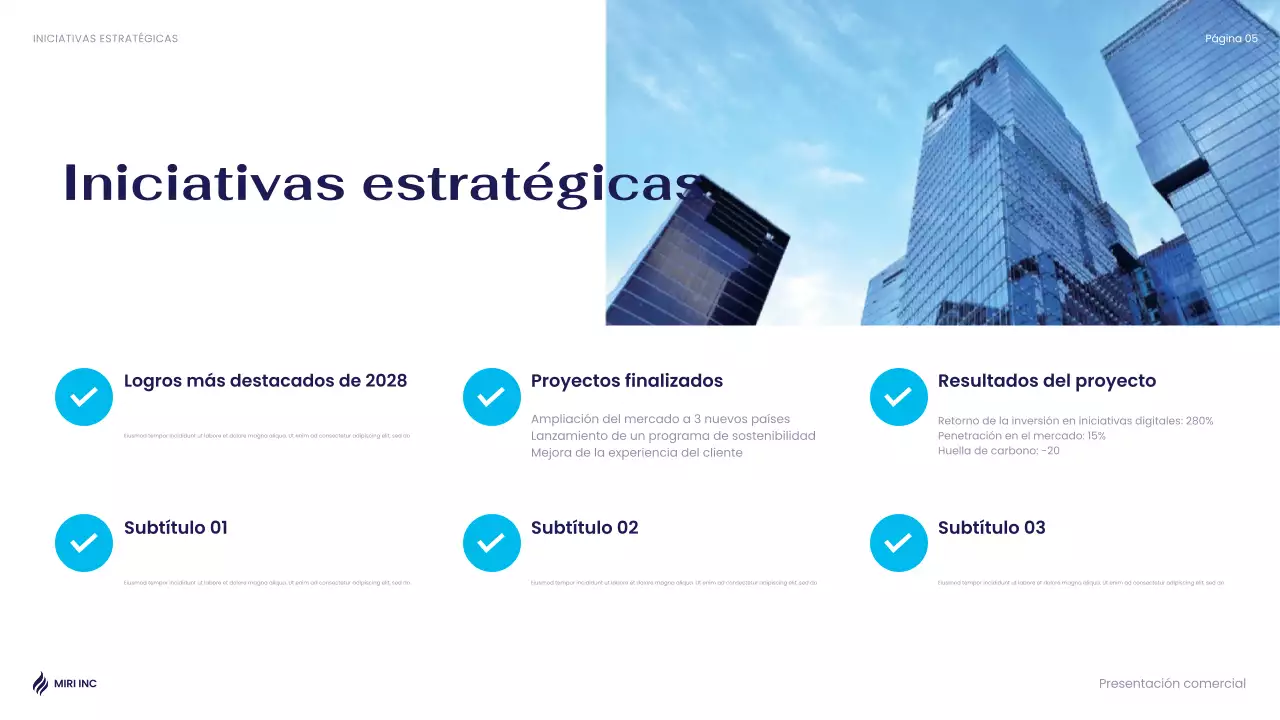 blue modern business report