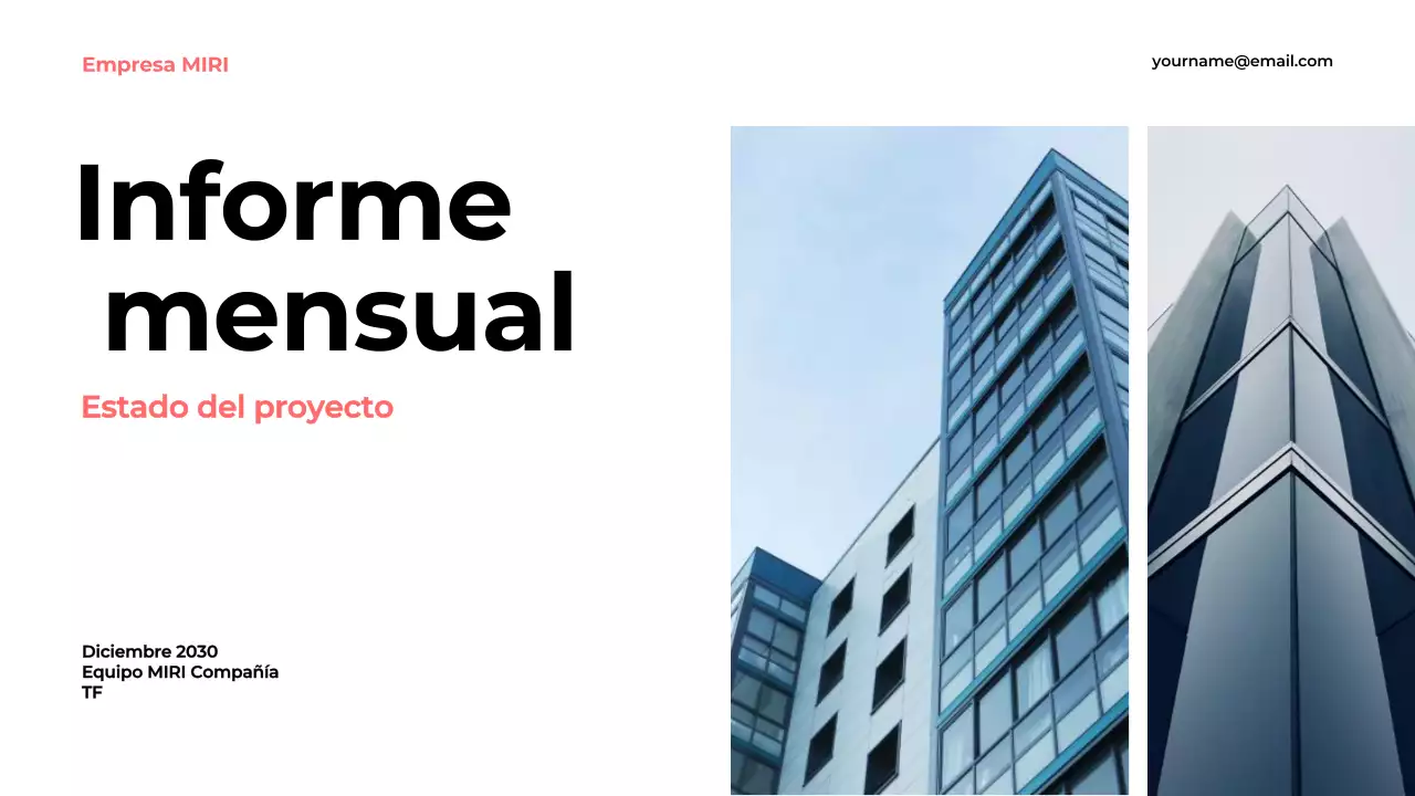 blue modern business report