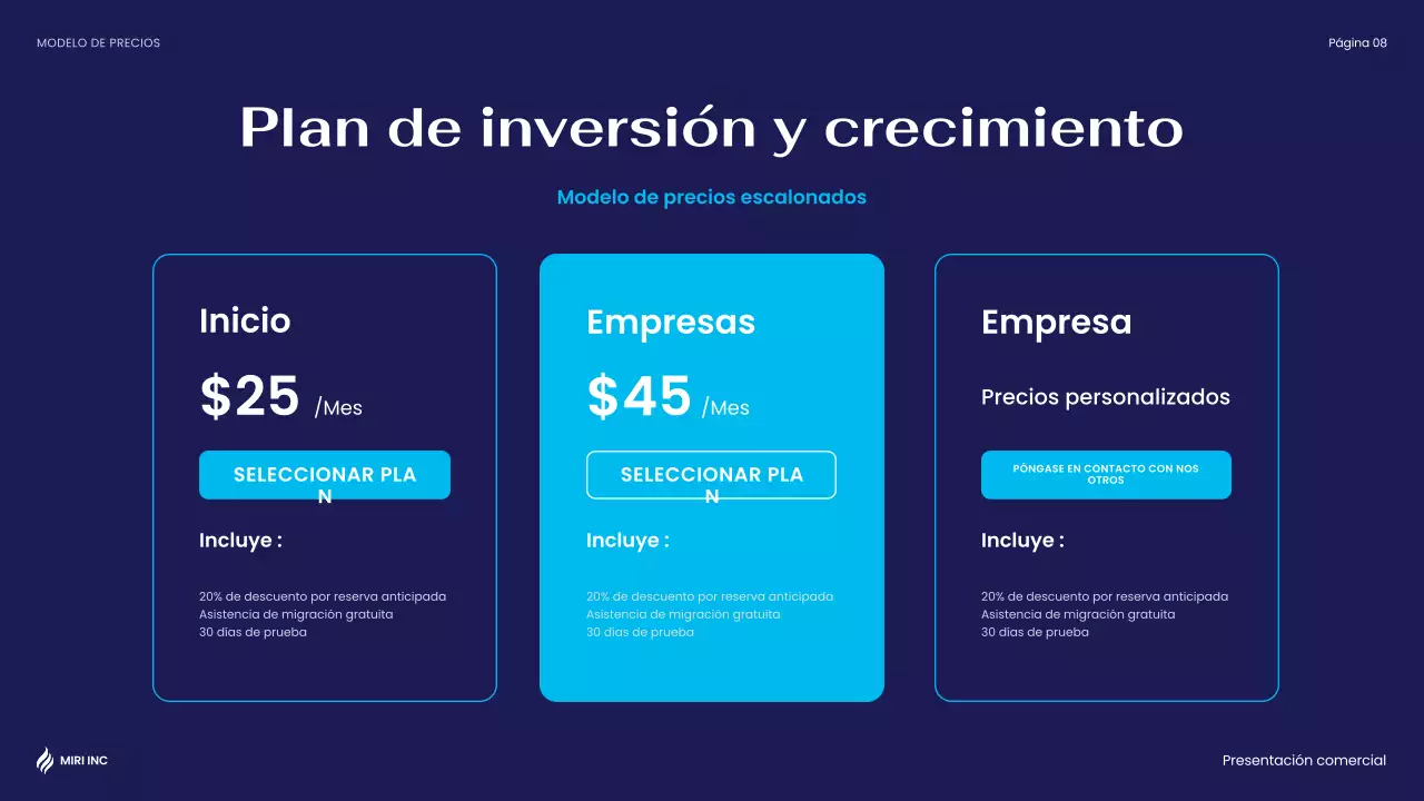 blue modern business report