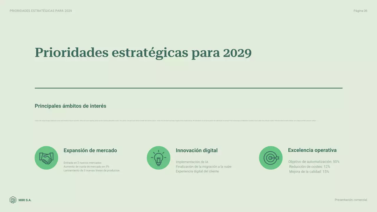 informe sobre la empresa moderna y ecológica