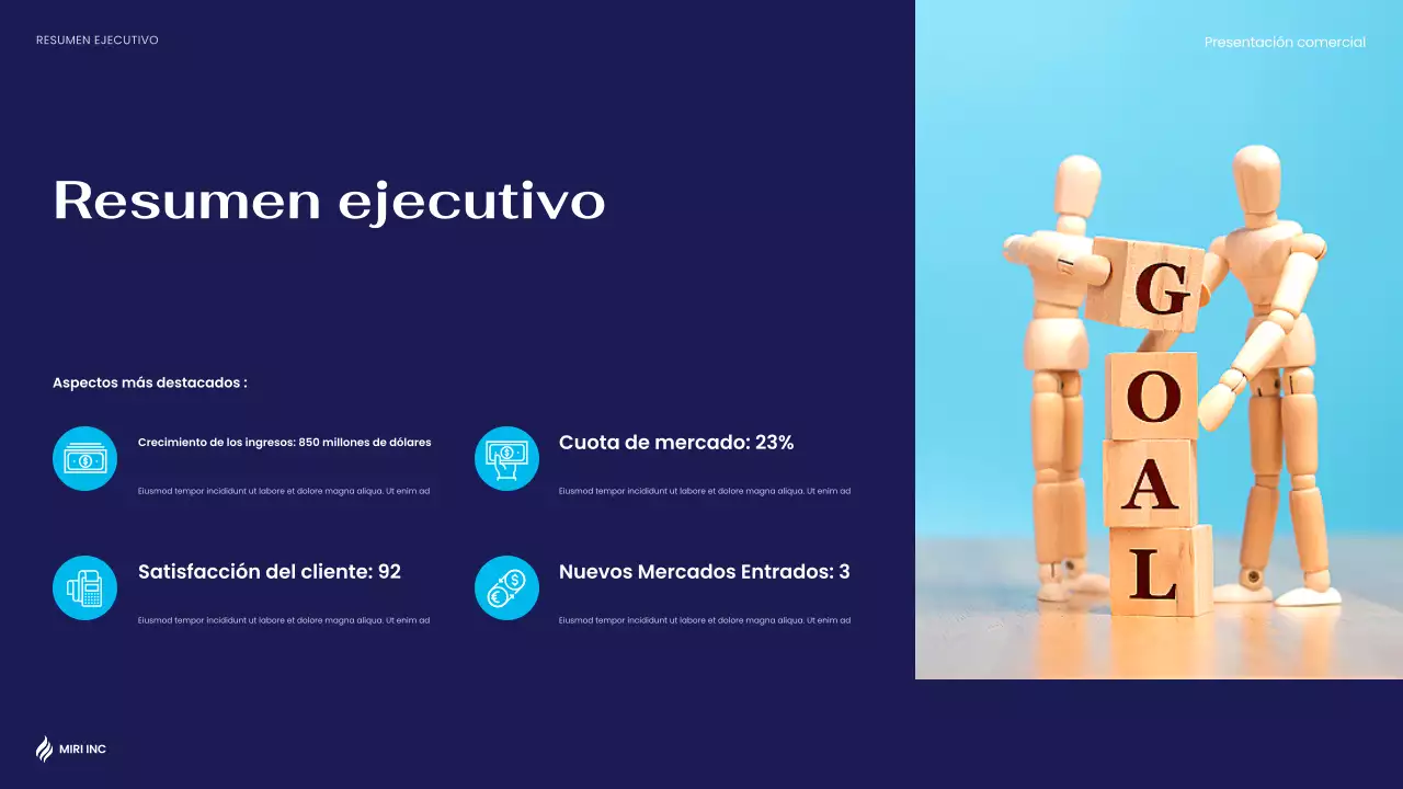 blue modern business report