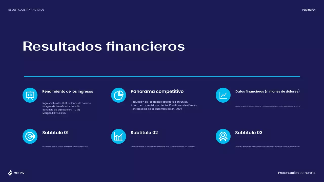 blue modern business report