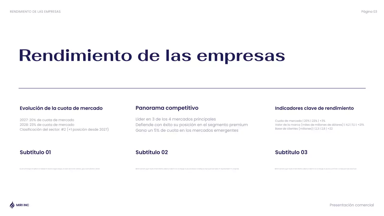 blue modern business report