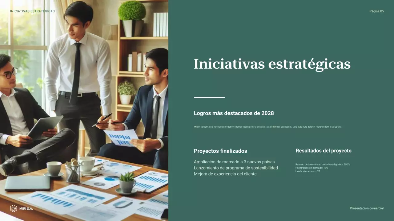 informe sobre la empresa moderna y ecológica