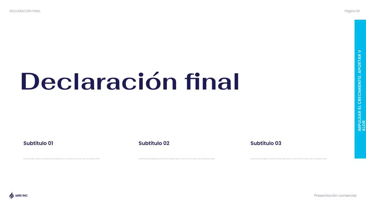 blue modern business report