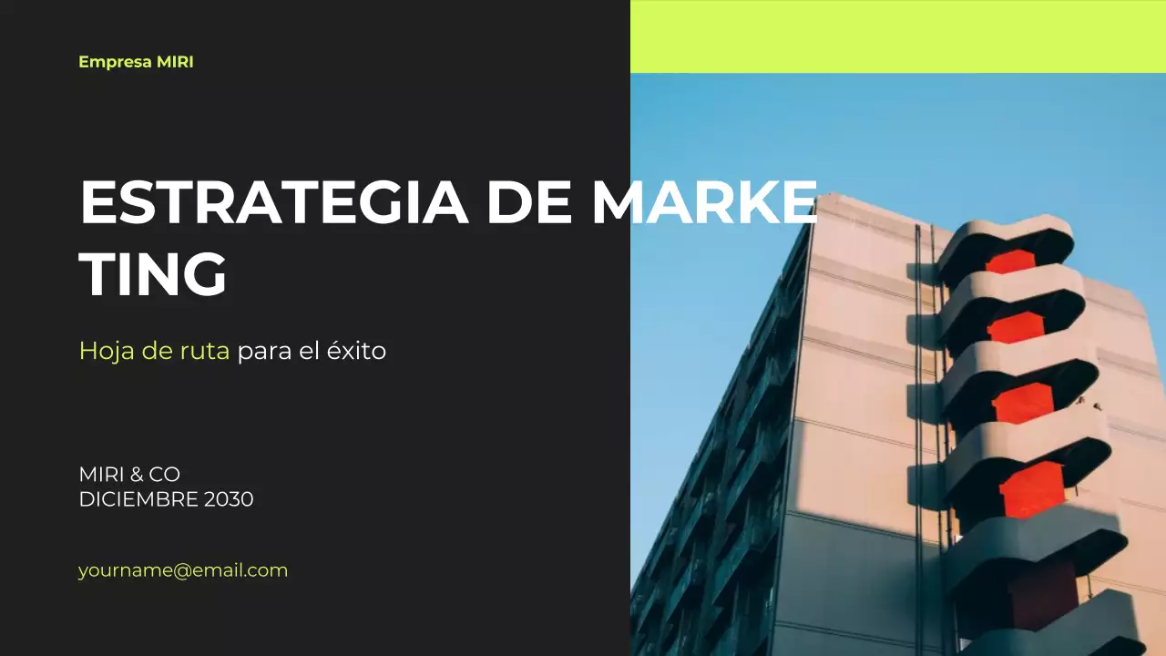 documento de estrategia de marketing black modern