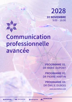 événement de communication moderne violet
