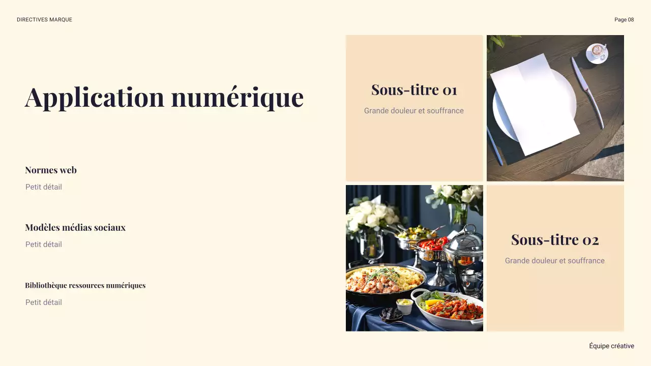 ligne directrice de la marque navy modern