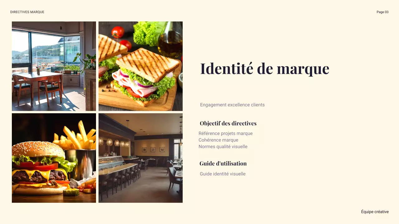 ligne directrice de la marque navy modern