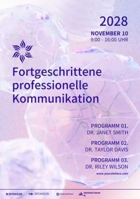 lila modernes Kommunikationsereignis