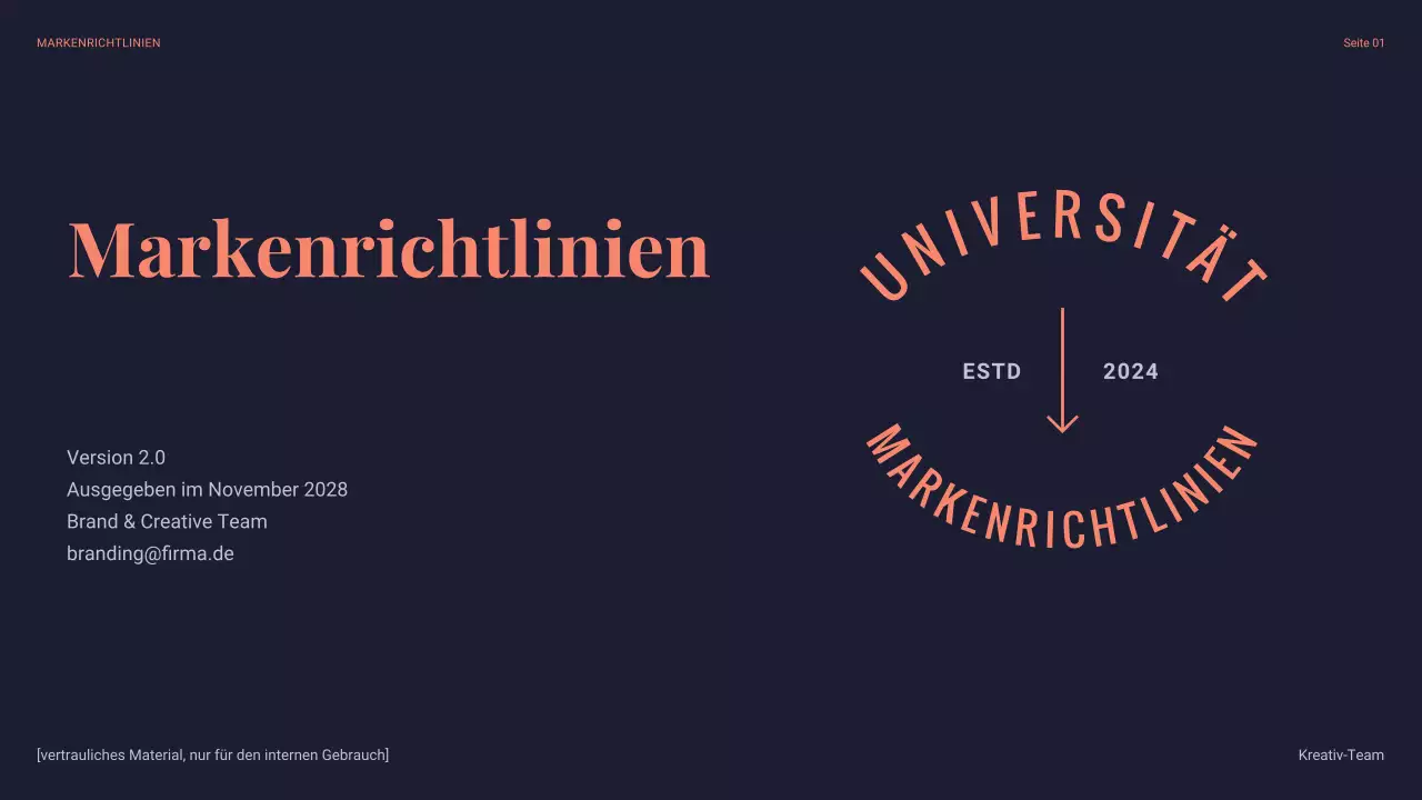 navy modern brand guideline