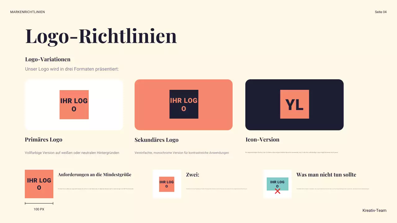 navy modern brand guideline
