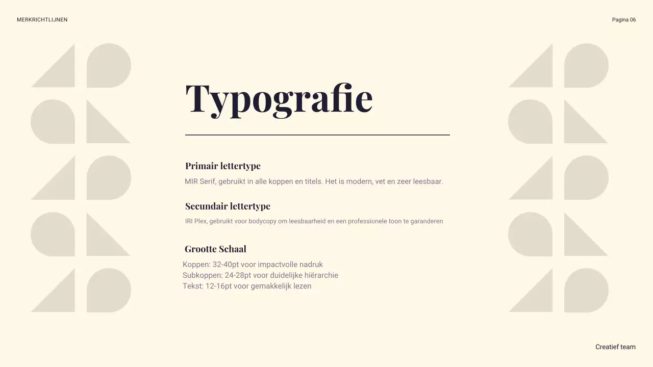 marine modern merk richtlijn